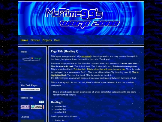 index screenshot