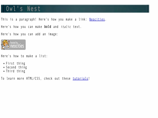 index screenshot