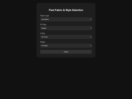 PantFabricSelection screenshot