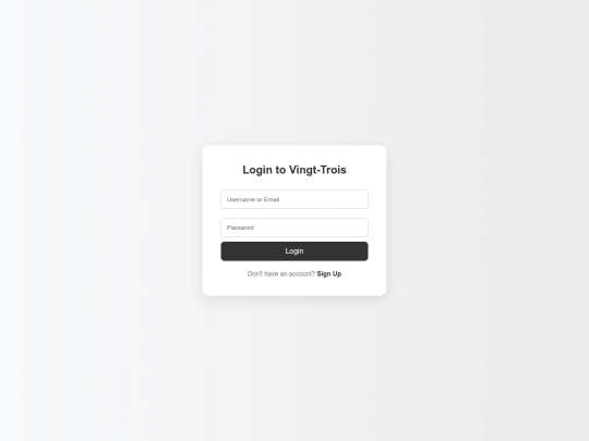 login screenshot