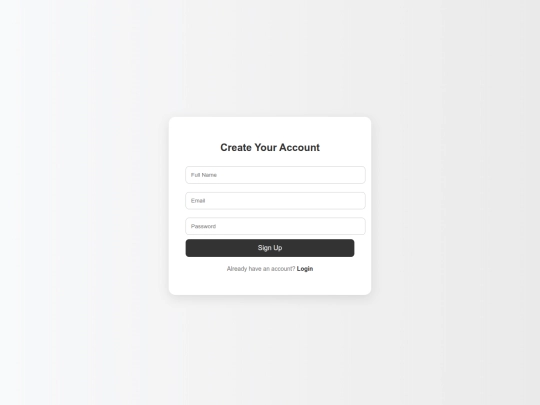 signup screenshot