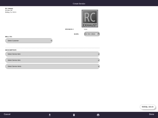 fakeData/invoices/createInvoicePaid screenshot