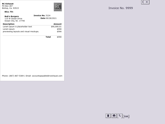 fakeData/invoices/editInvoice screenshot