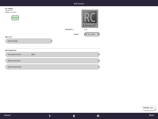 fakeData/invoices/paunchBurgerInvoice screenshot