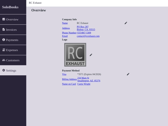 settings screenshot