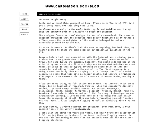 blog screenshot