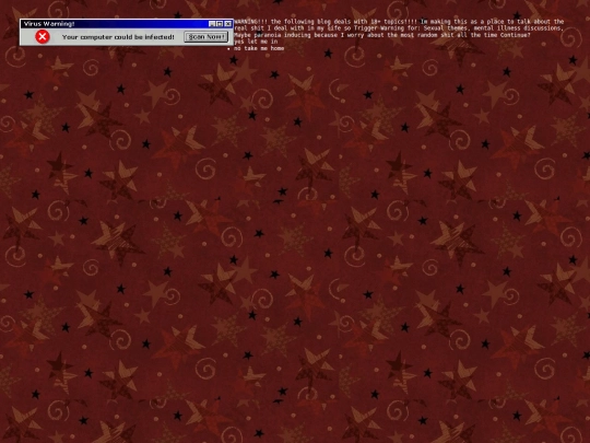 WARNING screenshot
