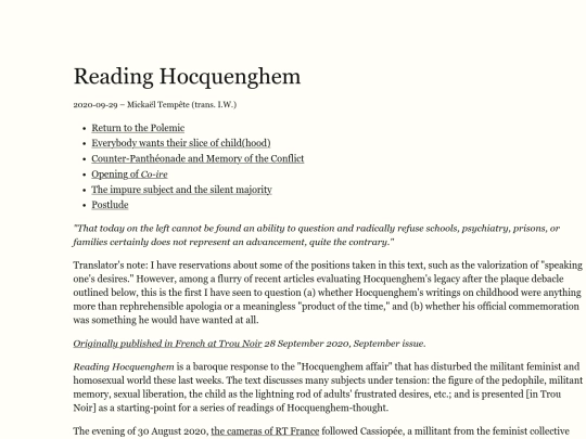 reading-hocquenghem screenshot