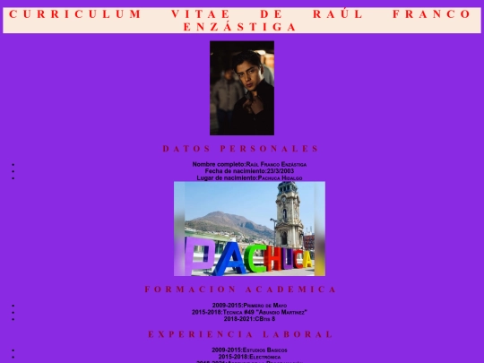 Curriculum screenshot