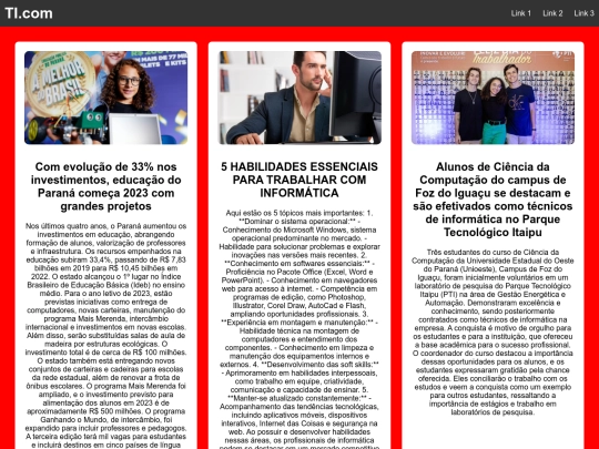 Trabalhocriacaodelayoutdahomepage screenshot