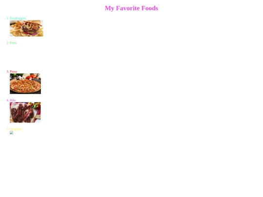 myfavoritefoods screenshot
