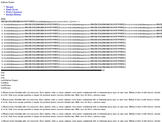 shrines/atticusfont/cimbrian-demo screenshot