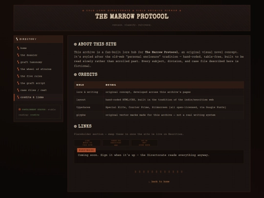 links screenshot