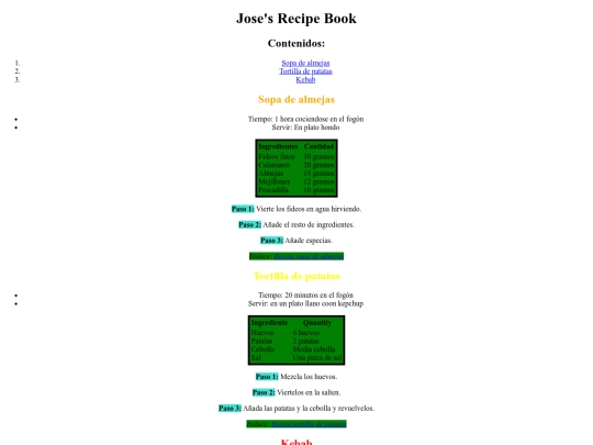 libroderecetas screenshot