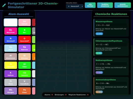 chemie-simulator screenshot