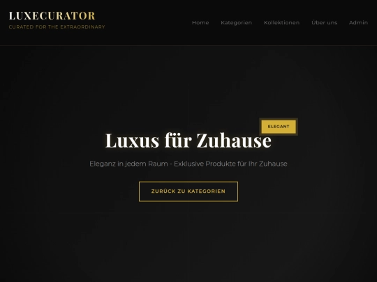 luxe-curated/home screenshot