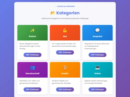 social-challenge/categories screenshot
