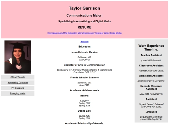 resume screenshot