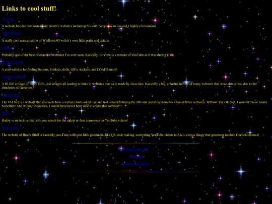 links_to_cool_stuff screenshot
