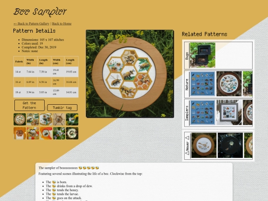 pattern_gallery/bee_sampler screenshot