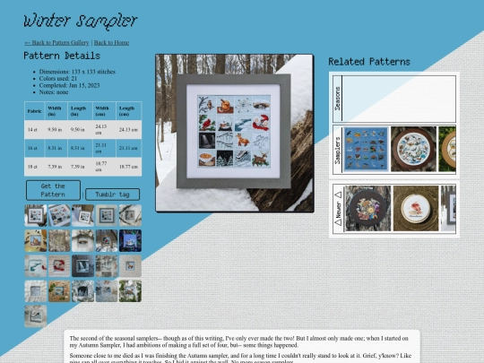 pattern_gallery/winter_sampler screenshot
