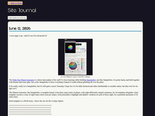 site_journal screenshot