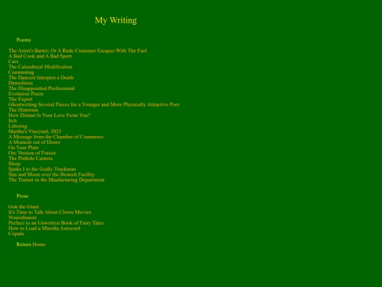 poems index screenshot