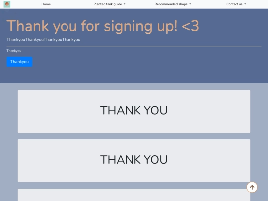 thankyou screenshot