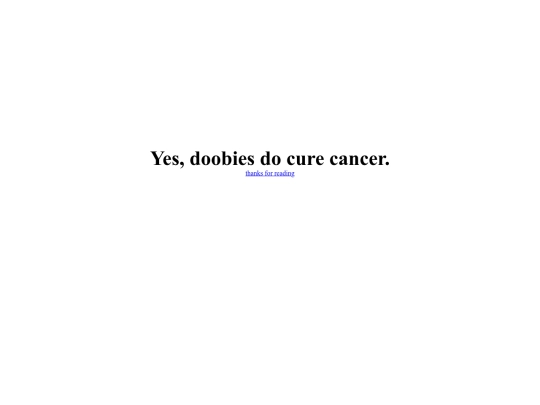do_doobies_cure_cancer screenshot