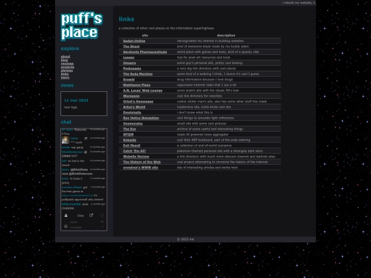 links screenshot
