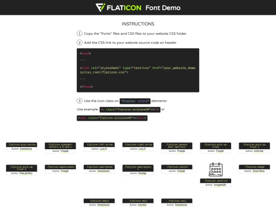 font/flaticon screenshot