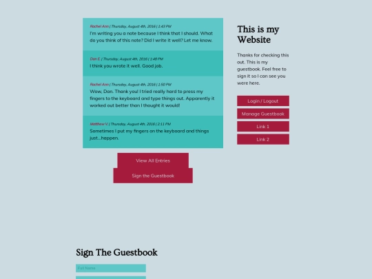 guest-book screenshot