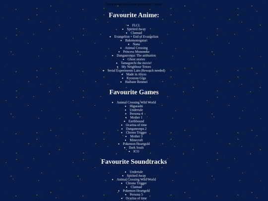 lists screenshot