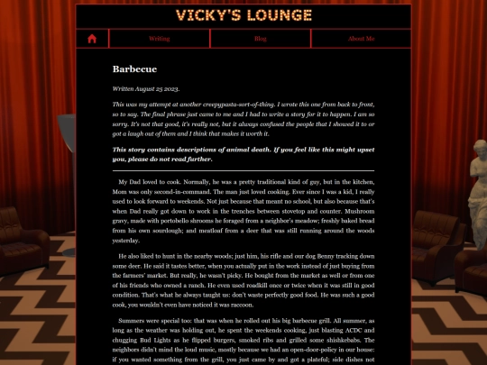 writing/barbecue screenshot