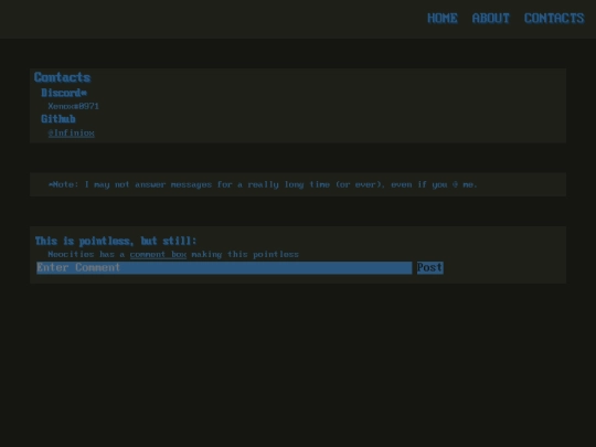 pages/contact screenshot