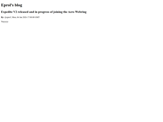blog/rss screenshot