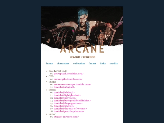 archive/shrines/arcane/credits screenshot