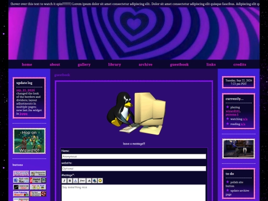 guestbook screenshot