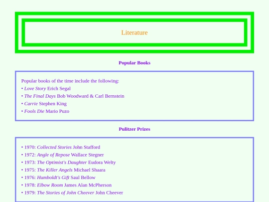 literature screenshot