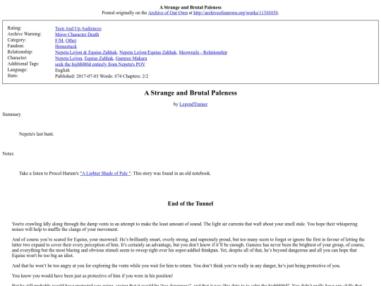 myfics/A Strange and Brutal screenshot