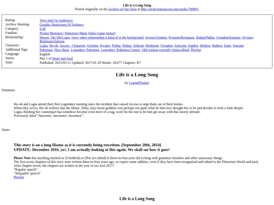 myfics/Life is a Long Song screenshot