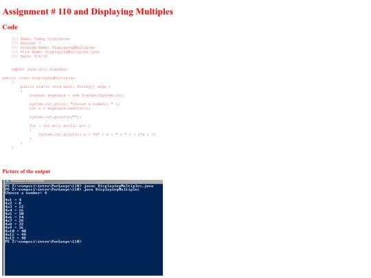 intro/ForLoops/110/DisplayingMultiples screenshot
