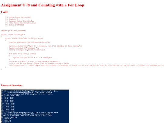 intro/ForLoops/78/CountingFor screenshot