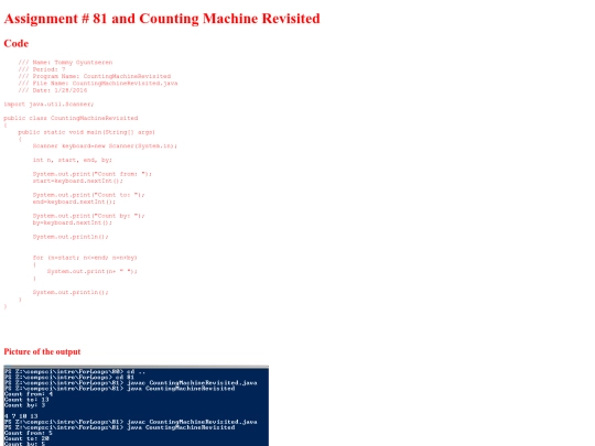 intro/ForLoops/81/CountingMachineRevisited screenshot