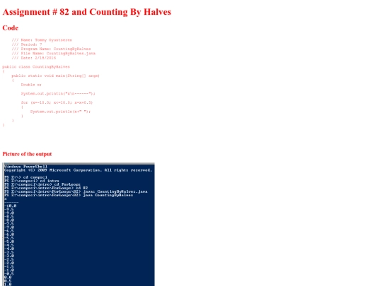 intro/ForLoops/82/CountingByHalves screenshot