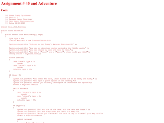 intro/IfStatementsPart2/45/Adventure screenshot