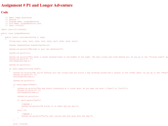 intro/IfStatementsPart2/P1/LongerAdventure screenshot