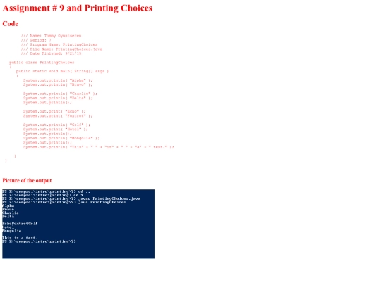 intro/printing/9/PrintingChoices screenshot