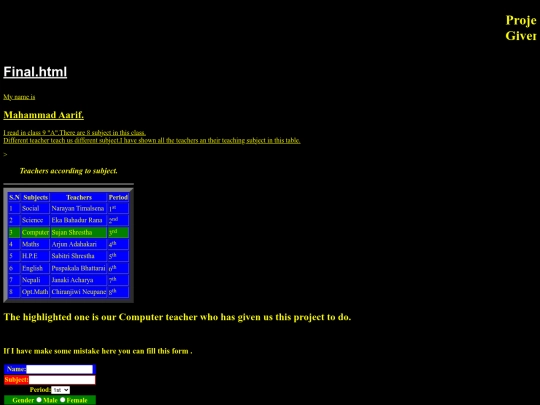 Final screenshot
