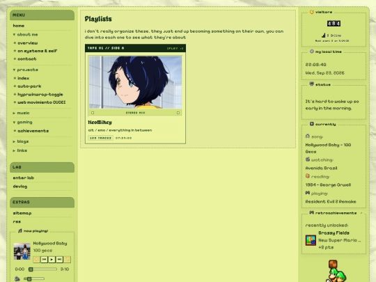 music/playlists screenshot